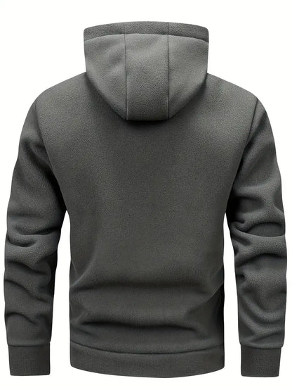 Marek | Bequemer Hoodie mit Zipper und Fronttaschen