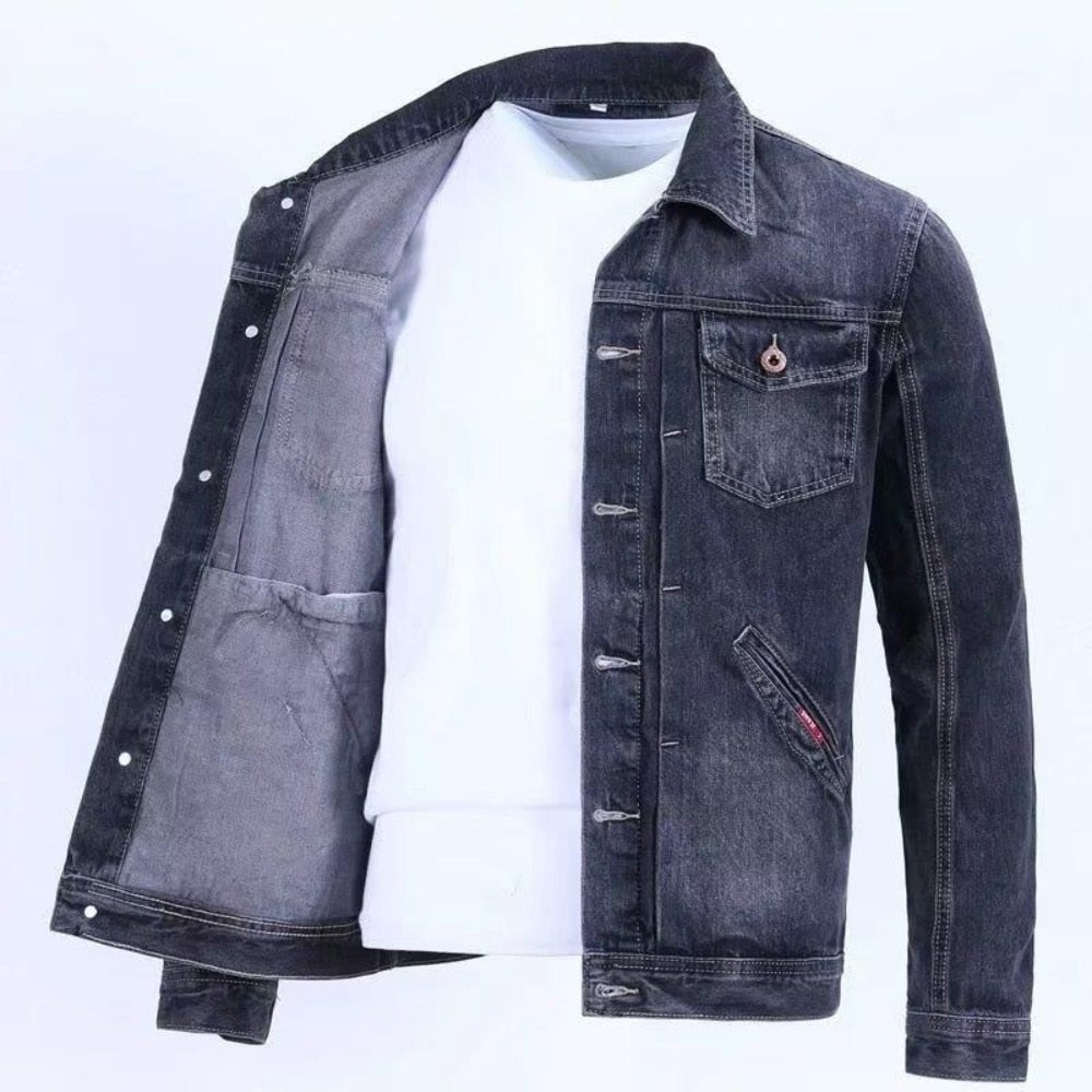 DAVID | Bequeme Denimjacke für Männer im Vintage-Stil